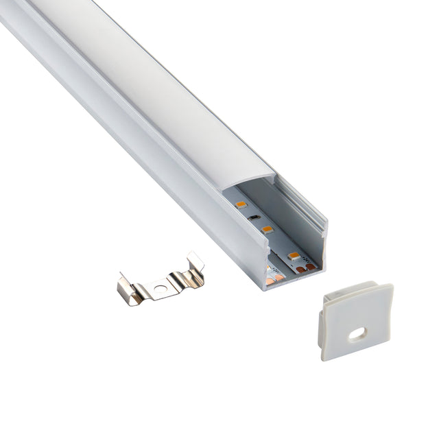 Rigel Surface Wide 2m Aluminium Profile/Extrusion Silver
