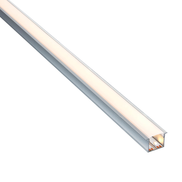 Rigel Recessed Wide 2m Aluminium Profile/Extrusion Silver