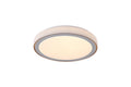 Galactic Round LED Flush - White & Gold
