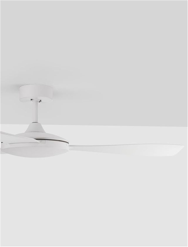 BLAIRE Fan White Aluminium White ABS D: 132 cm H: 43 cm 6 Speed Remote, 54’’ Blade DC 38W,AC220-240V 5250CFM 220RPM,4.7Kg Summer/Winter Function,Remote Control,2 Years Light & control 10 Years motor, Class I
