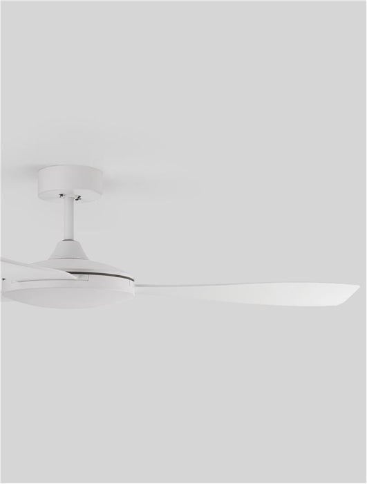 BLAIRE Fan White Aluminium White ABS D: 132 cm H: 43 cm 6 Speed Remote, 54’’ Blade DC 38W,AC220-240V 5250CFM 220RPM,4.7Kg Summer/Winter Function,Remote Control,2 Years Light & control 10 Years motor, Class I
