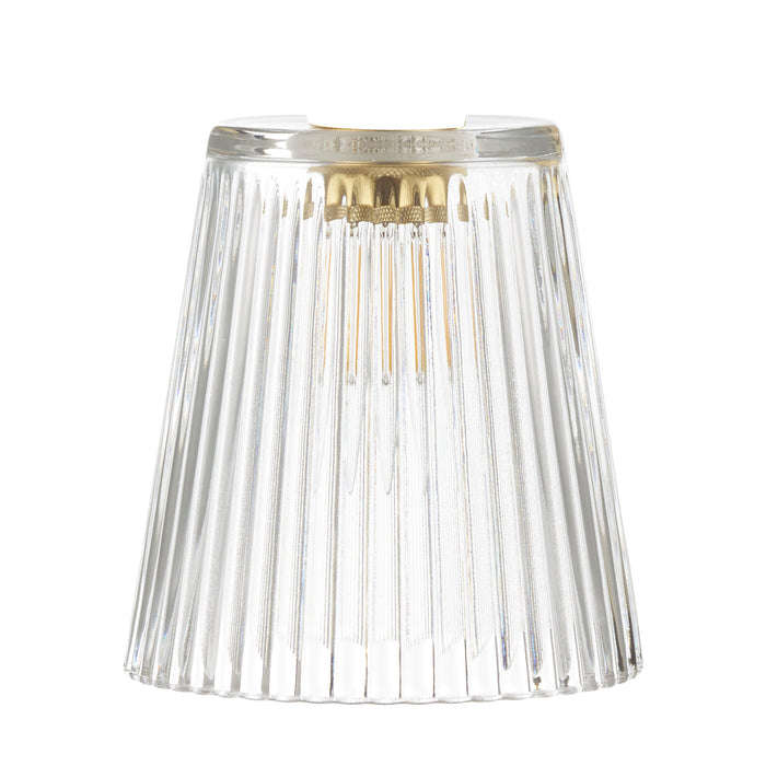 Accessory Easy Fit Clear Ribbed Glass Shade