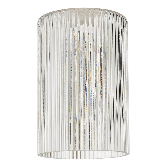Accessory Easy Fit Cylinder Ribbed Glass Shade