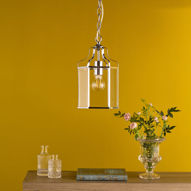 Aled Pendant Polished Chrome and Glass