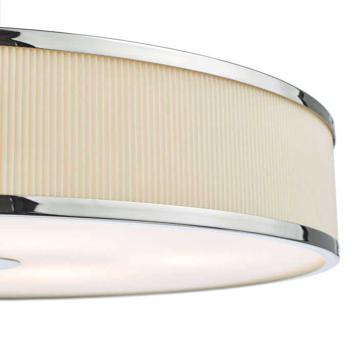 Alvaro 6 Light Single Pendant Polished Chrome Ivory