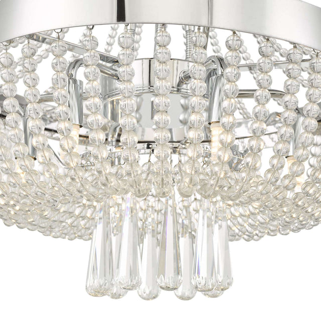 Alyssa 9 Light Pendant Polished Chrome Glass