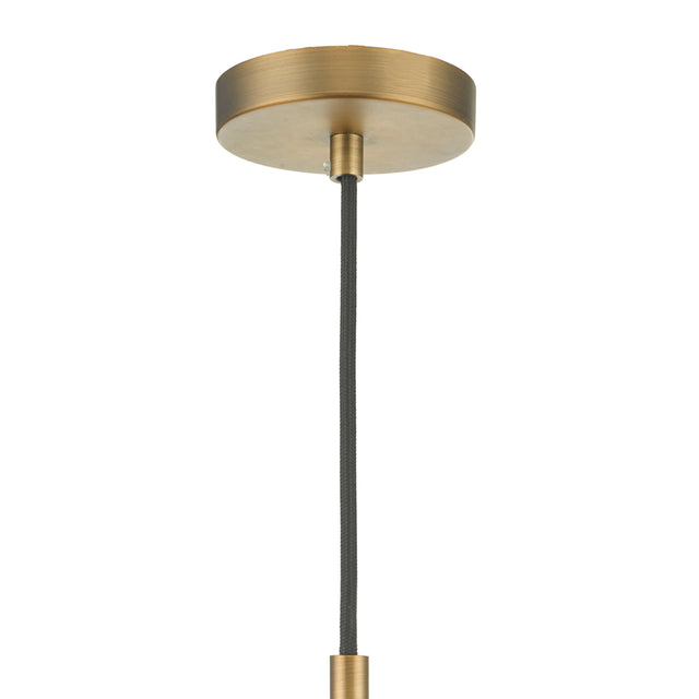 Andre Pendant Aged Brass Opal Glass