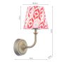 Joules Apsley Rechargeable Wall Light Isla Ikat Red