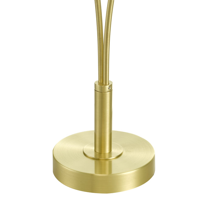 Avari 2 Light Table Lamp Satin Brass Glass