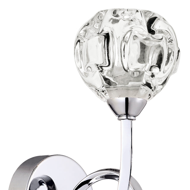 Babylon Wall Light Polished Chrome Glass