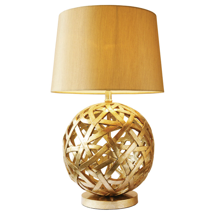 Balthazar Table Lamp Antique Gold With Shade