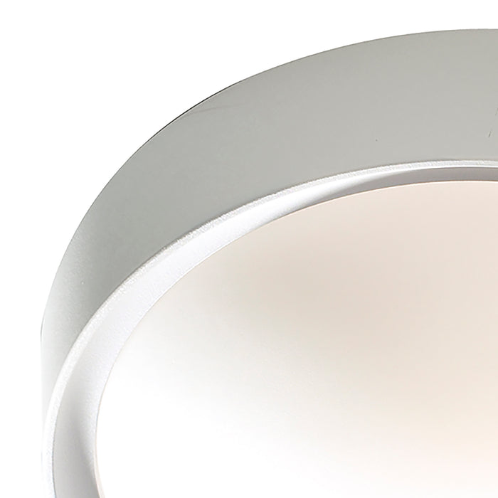Beta Bathroom Flush White Acrylic & Opal Glass IP44