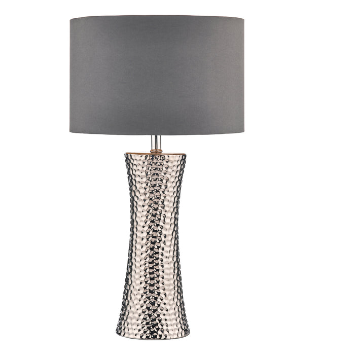 Bokara Table Lamp Silver With Shade