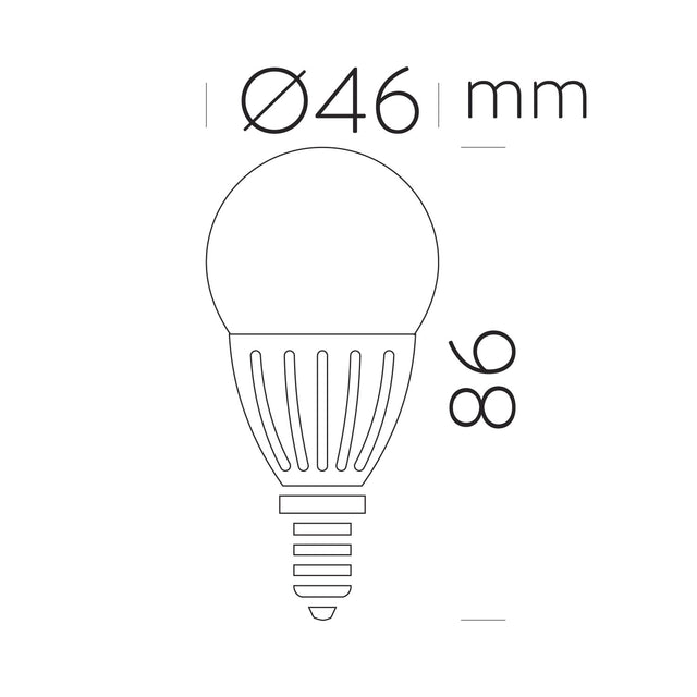 Globe Bulb LED E14 9W 180º 4000K 1100lm CRI80