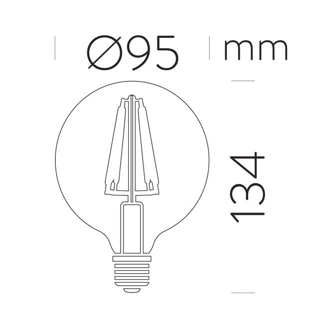 Deco Globe Bulb LED E27 7W 360º 2700K 750lm CRI80