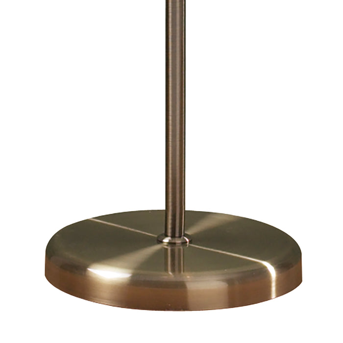Boston 3 Light Floor Lamp Antique Brass Opaque Glass