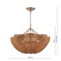 Joules Braywick 3 Light Rattan Ceiling Light