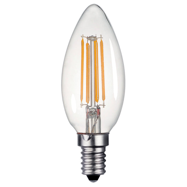 IND E14 DIM 4W 400LM C35 CANDLE LAMP CLEAR