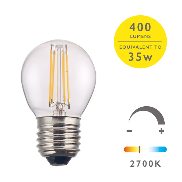 E27 LED DIMM GB 4W 400LM CLEAR