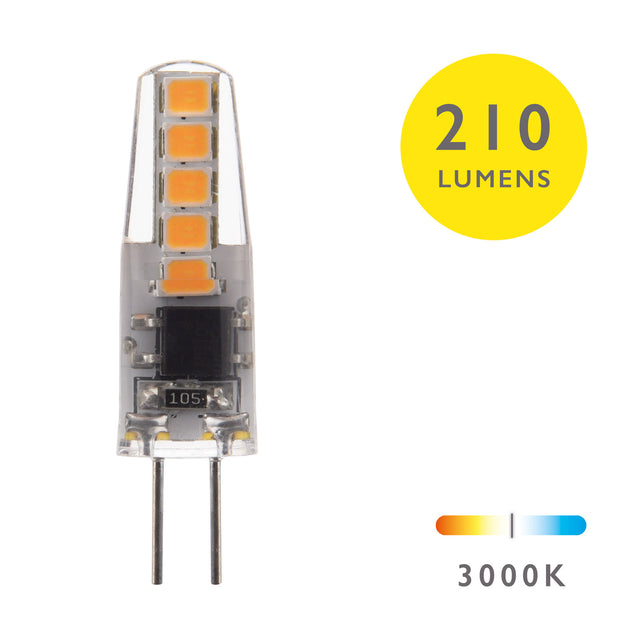 G4 LED LAMP 2.0W 200LM 3000K CLEAR