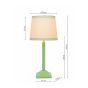 Joules Buscot Table Lamp Stripe Shade Green