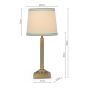 Joules Buscot Table Lamp Stripe Shade AB