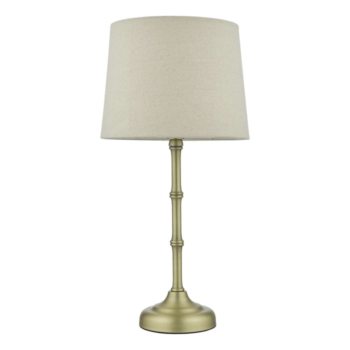 Cane Table Lamp Antique Brass With Shade