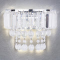 Chrome Tiered Elegant Crystal Wall Light