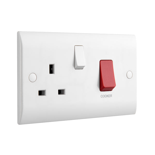 45A DP Cooker Switch with 13A Socket