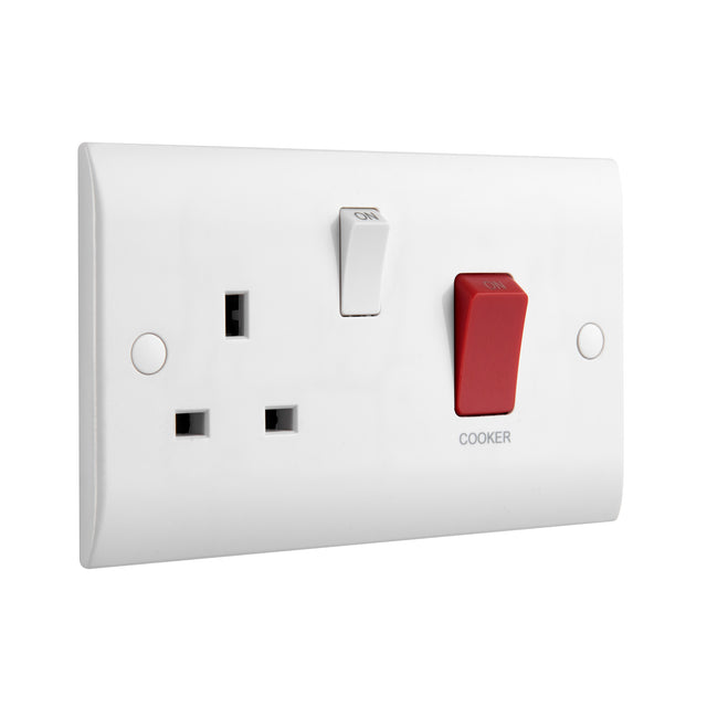45A DP Cooker Switch with 13A Socket