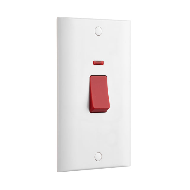 45A Large Plate DP Switch with Neon
