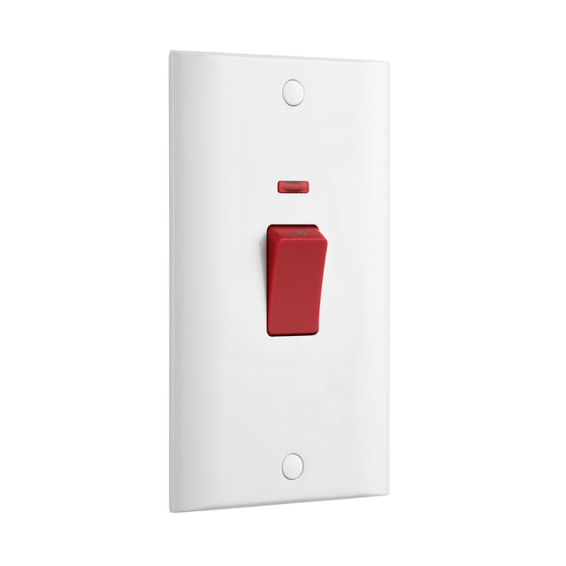 45A Large Plate DP Switch with Neon