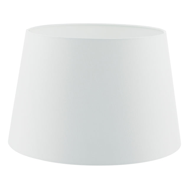 Cezanne White Faux Silk Tapered Drum Shade 35cm