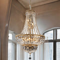 Aged Gold Imperial Crystal Chandelier