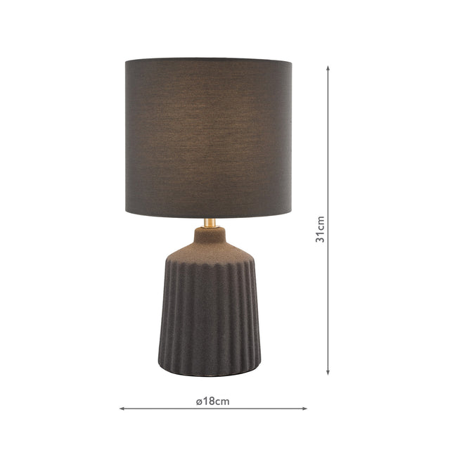 Chloris Small Table Lamp Grey With Shade