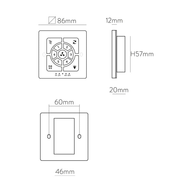Wall control with batteries Ceiling fan