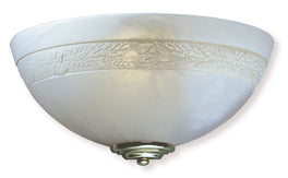 Damask Wall Light Alabaster Glass With Chrome/Brass Finial