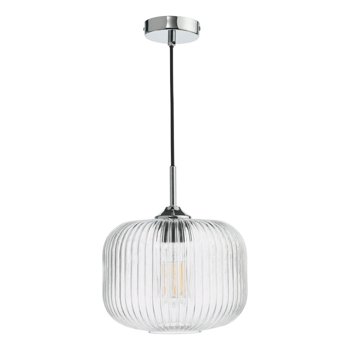 Demarius Pendant Polished Chrome and Clear Glass