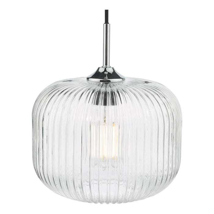 Demarius Pendant Polished Chrome and Clear Glass