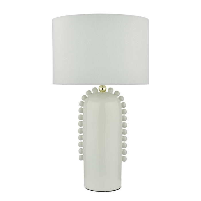 Dolce Table Lamp White Ceramic With Shade