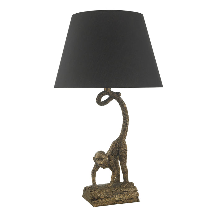 Dwayne Monkey Table Lamp Bronze With Shade