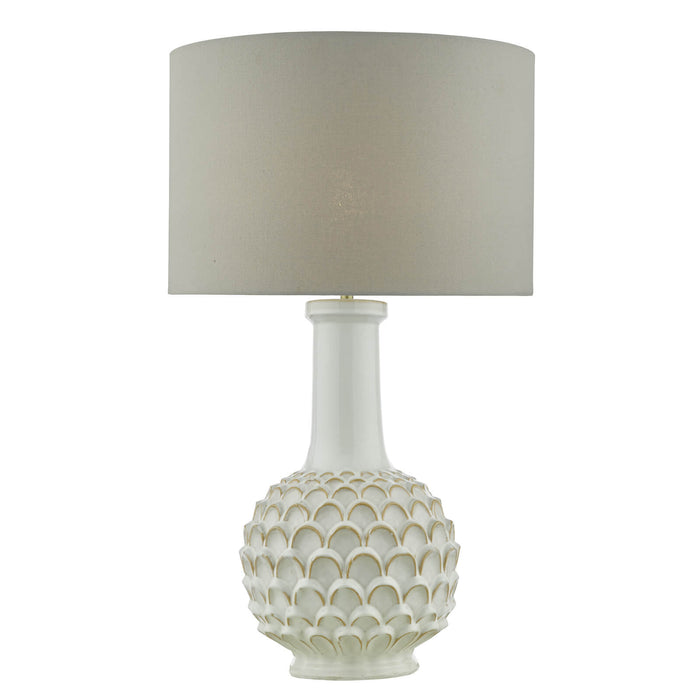 Edlyn Table Lamp White Reactive Glaze Base Only