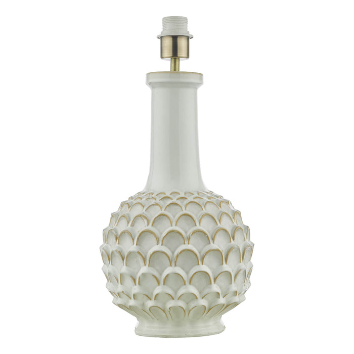 Edlyn Table Lamp White Reactive Glaze Base Only
