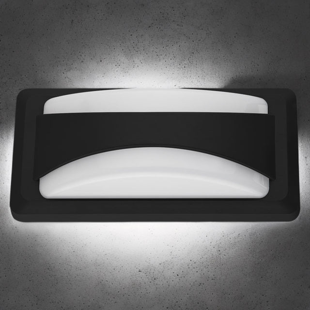 Dark Grey Polycarbonate Corrosion Proof Led Outdoor Wall Light