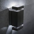 Alta Black 2 Light Square Up/Down Wall Light