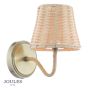 Joules Elcot Rechargeable Wall Light Natural Rattan