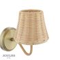 Joules Elcot Rechargeable Wall Light Natural Rattan