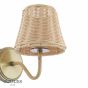 Joules Elcot Rechargeable Wall Light Natural Rattan