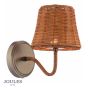 Joules Elcot Rechargeable Wall Light Dark Rattan