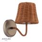 Joules Elcot Rechargeable Wall Light Dark Rattan